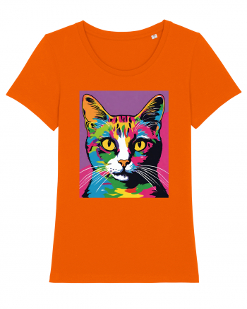 Pop Art  Cat Bright Orange