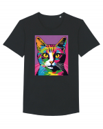 Pop Art  Cat Tricou mânecă scurtă guler larg Bărbat Skater