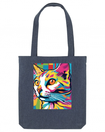 Pop Art  Cat Midnight Blue