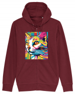 Pop Art  Cat Hanorac cu fermoar Unisex Connector