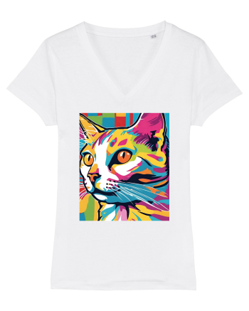 Pop Art  Cat White