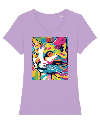 Pop Art  Cat Lavender Dawn