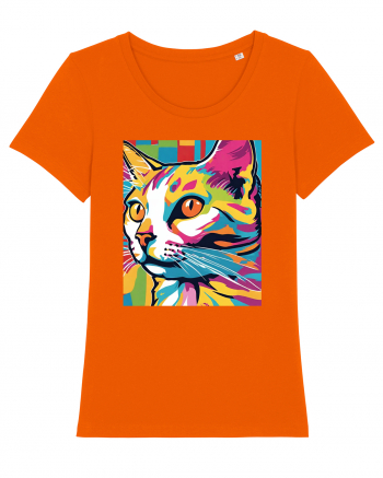 Pop Art  Cat Bright Orange