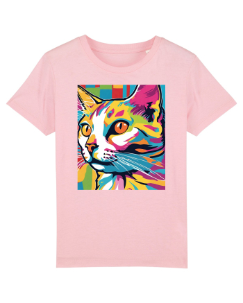 Pop Art  Cat Cotton Pink