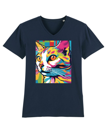Pop Art  Cat French Navy