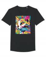 Pop Art  Cat Tricou mânecă scurtă guler larg Bărbat Skater