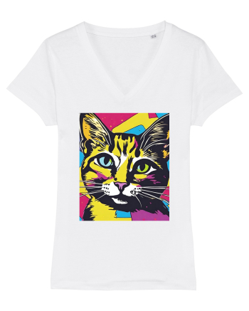 Pop Art  Cat White