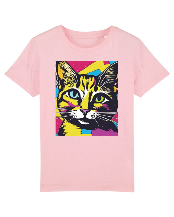 Pop Art  Cat Cotton Pink
