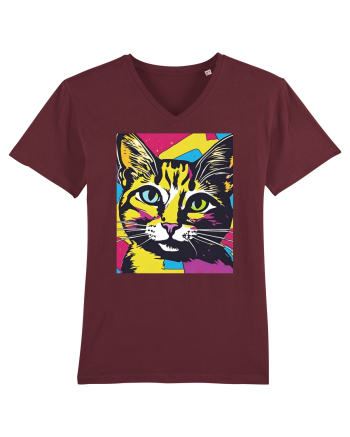 Pop Art  Cat Burgundy