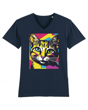 Pop Art  Cat French Navy