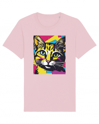 Pop Art  Cat Cotton Pink