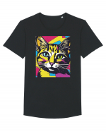 Pop Art  Cat Tricou mânecă scurtă guler larg Bărbat Skater