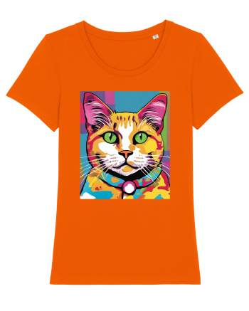 Pop Art  Cat Bright Orange