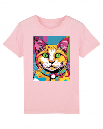 Pop Art  Cat Cotton Pink