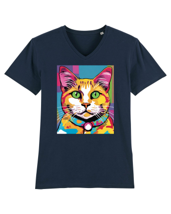 Pop Art  Cat French Navy