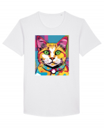 Pop Art  Cat Tricou mânecă scurtă guler larg Bărbat Skater