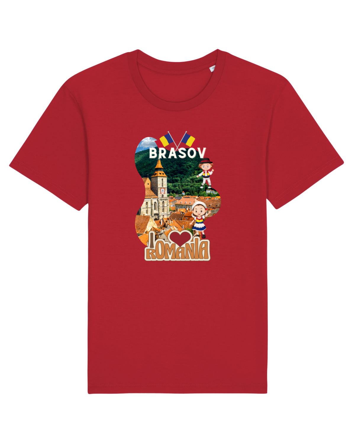 Tricou mânecă scurtă Unisex Rocker Red