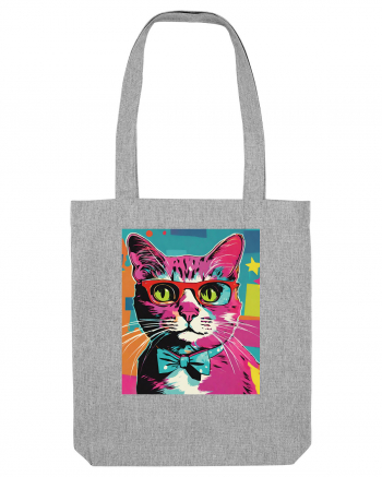 Pop Art  Cat Heather Grey