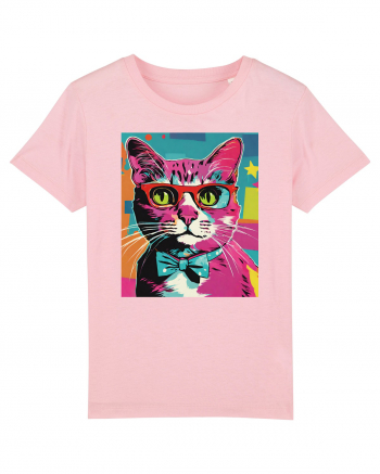 Pop Art  Cat Cotton Pink