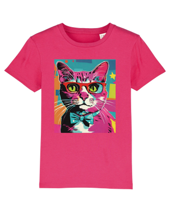 Pop Art  Cat Raspberry