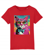 Pop Art  Cat Tricou mânecă scurtă  Copii Mini Creator