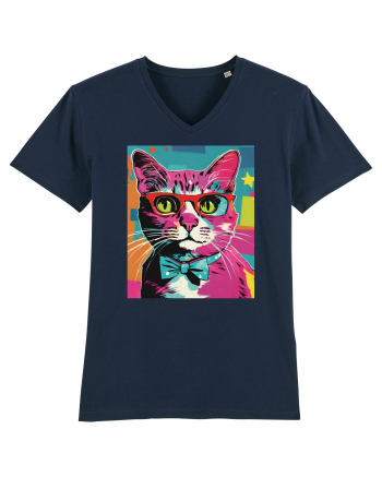 Pop Art  Cat French Navy