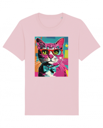 Pop Art  Cat Cotton Pink