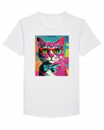 Pop Art  Cat Tricou mânecă scurtă guler larg Bărbat Skater