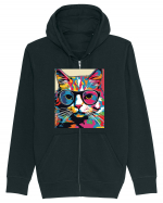 Pop Art  Cat Hanorac cu fermoar Unisex Connector