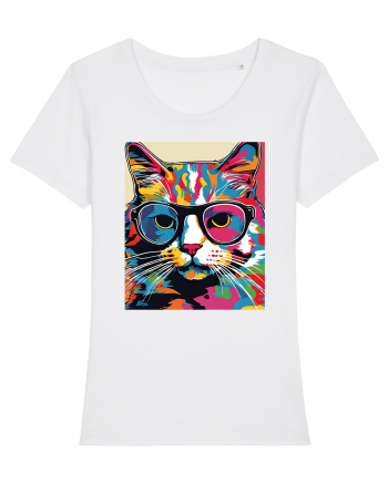 Pop Art  Cat White