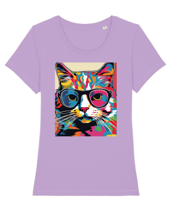 Pop Art  Cat Lavender Dawn