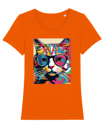 Pop Art  Cat Bright Orange