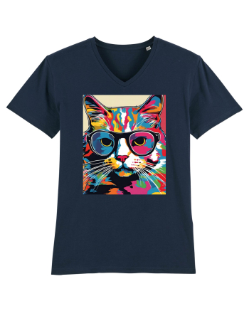 Pop Art  Cat French Navy