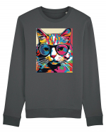 Pop Art  Cat Bluză mânecă lungă Unisex Rise