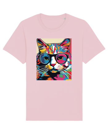 Pop Art  Cat Cotton Pink