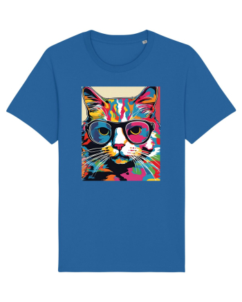 Pop Art  Cat Royal Blue