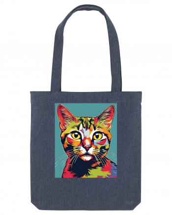 Pop Art  Cat Midnight Blue