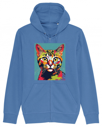 Pop Art  Cat Bright Blue