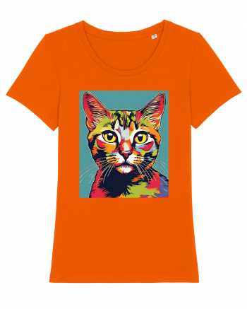 Pop Art  Cat Bright Orange