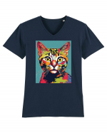 Pop Art  Cat Tricou mânecă scurtă guler V Bărbat Presenter