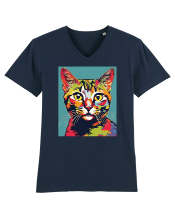 Pop Art  Cat French Navy