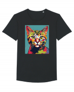 Pop Art  Cat Tricou mânecă scurtă guler larg Bărbat Skater