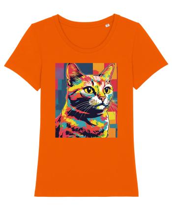 Pop Art  Cat Bright Orange