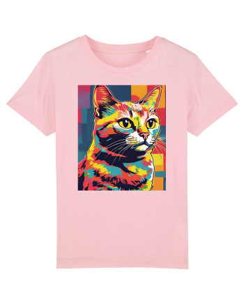 Pop Art  Cat Cotton Pink