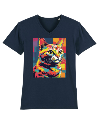 Pop Art  Cat French Navy