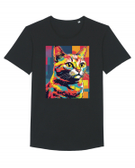 Pop Art  Cat Tricou mânecă scurtă guler larg Bărbat Skater