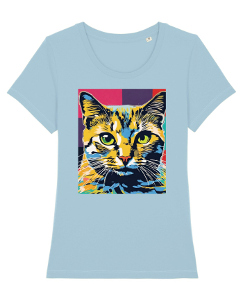 Pop Art  Cat Sky Blue