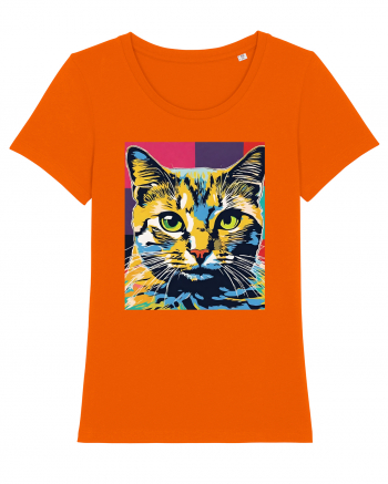 Pop Art  Cat Bright Orange