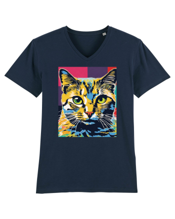 Pop Art  Cat French Navy