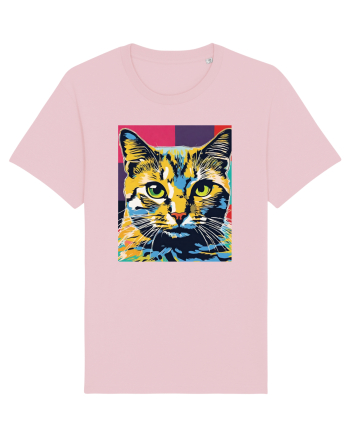 Pop Art  Cat Cotton Pink